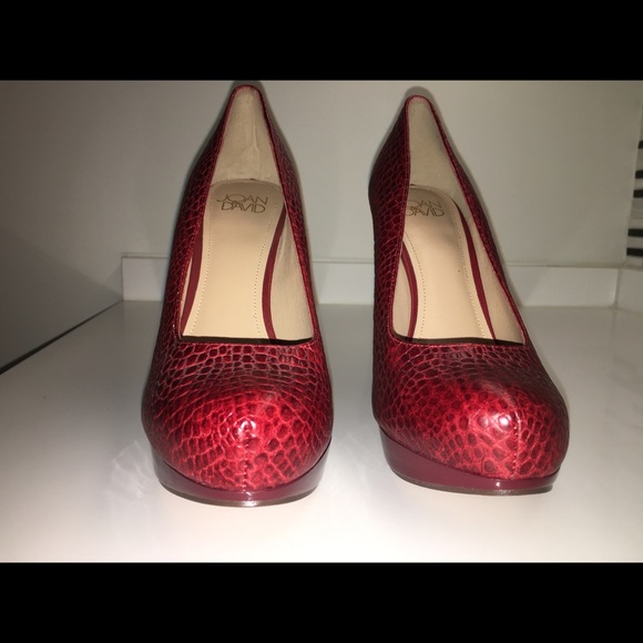 NEW Joan & David Raelynn Red Leather Pumps - Picture 5 of 8